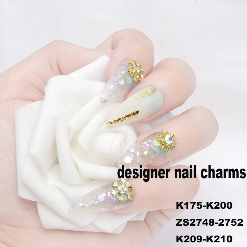 10pcs\bag designer nail charms metal luxury nail parts DIY brand nail arts jewelry wholesale K175-K210