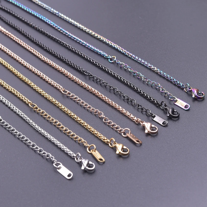 

2.5mm Keel Chain For Jewelry Making Supplies Fashion Male Stainless Steel Chains DIY Chaine Acier Inoxydable Fabrication Bijoux