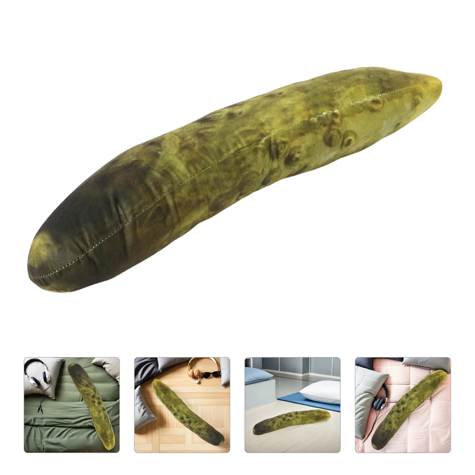

68Cm Soft Pickle Pillow Funny Food Shaped Cushion For Home Decor Couch Bed Stuffed Kids Adults - Novelty Gift Idea Decorative