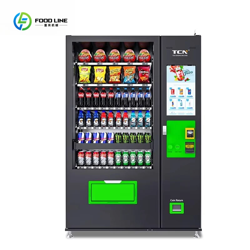 

New Eco-Friendly Elevator Vending Machine Smooth Deliver Combo Vending Machine With Refrigeration