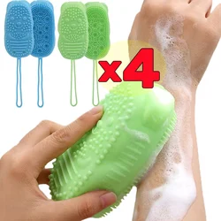 Soap Foaming Silicone Bath Brush Body Exfoliating Sponge Bubble Scrubber Shower Random Colors Skin Cleaning Bathroom Accessories