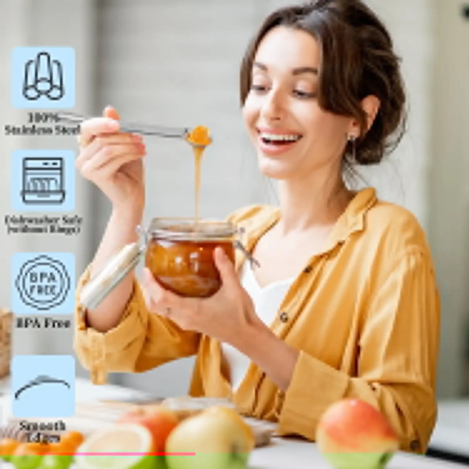 18ピースステンレス製計量カップとスプーンセット