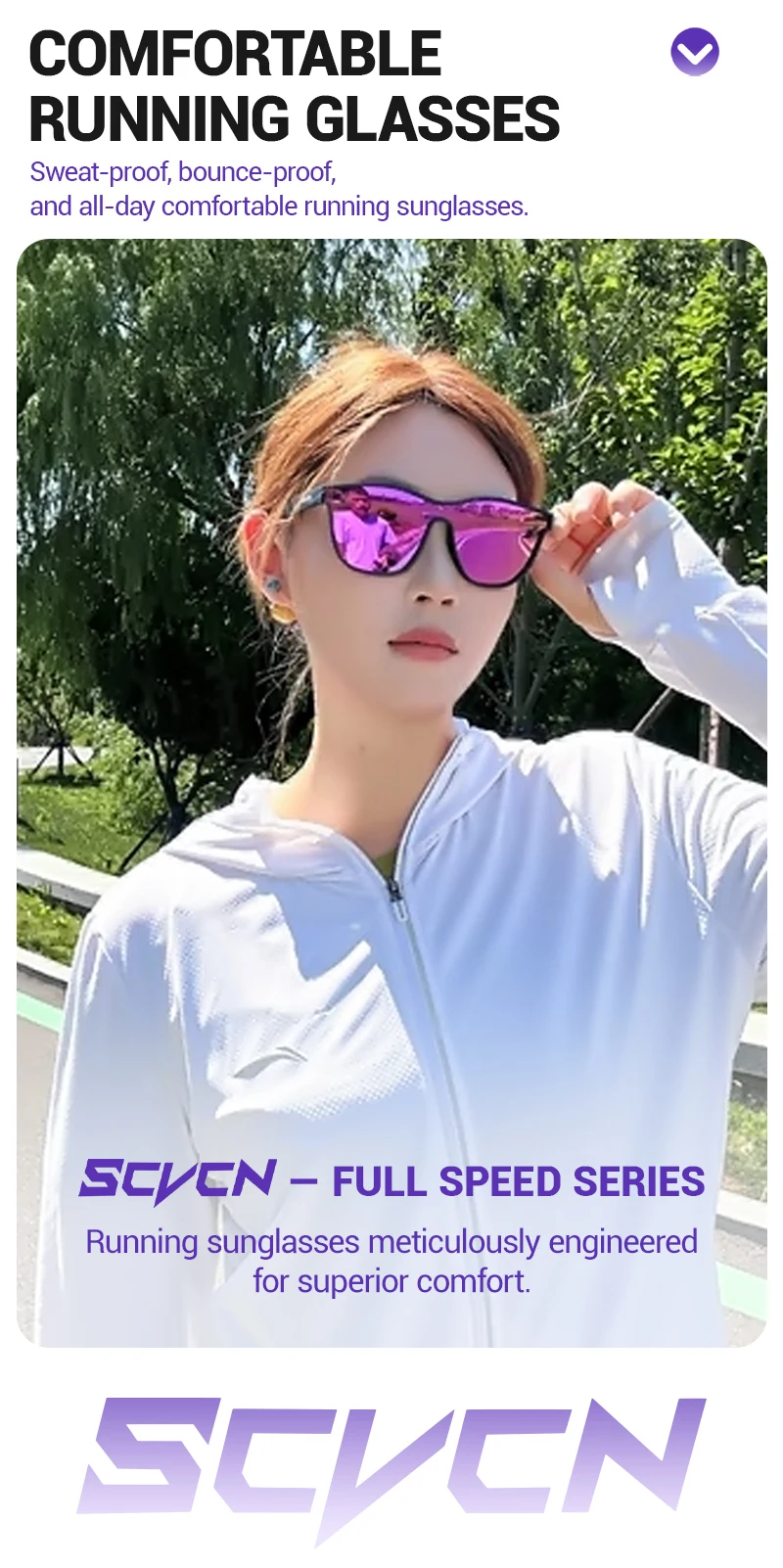 SCVCN Polarisierte Angeln Sonnenbrille Mode Laufen Sport Sonnenbrille Outdoor Wandern Stick Casual Gläser MTB Radfahren Gläser – Detail 1