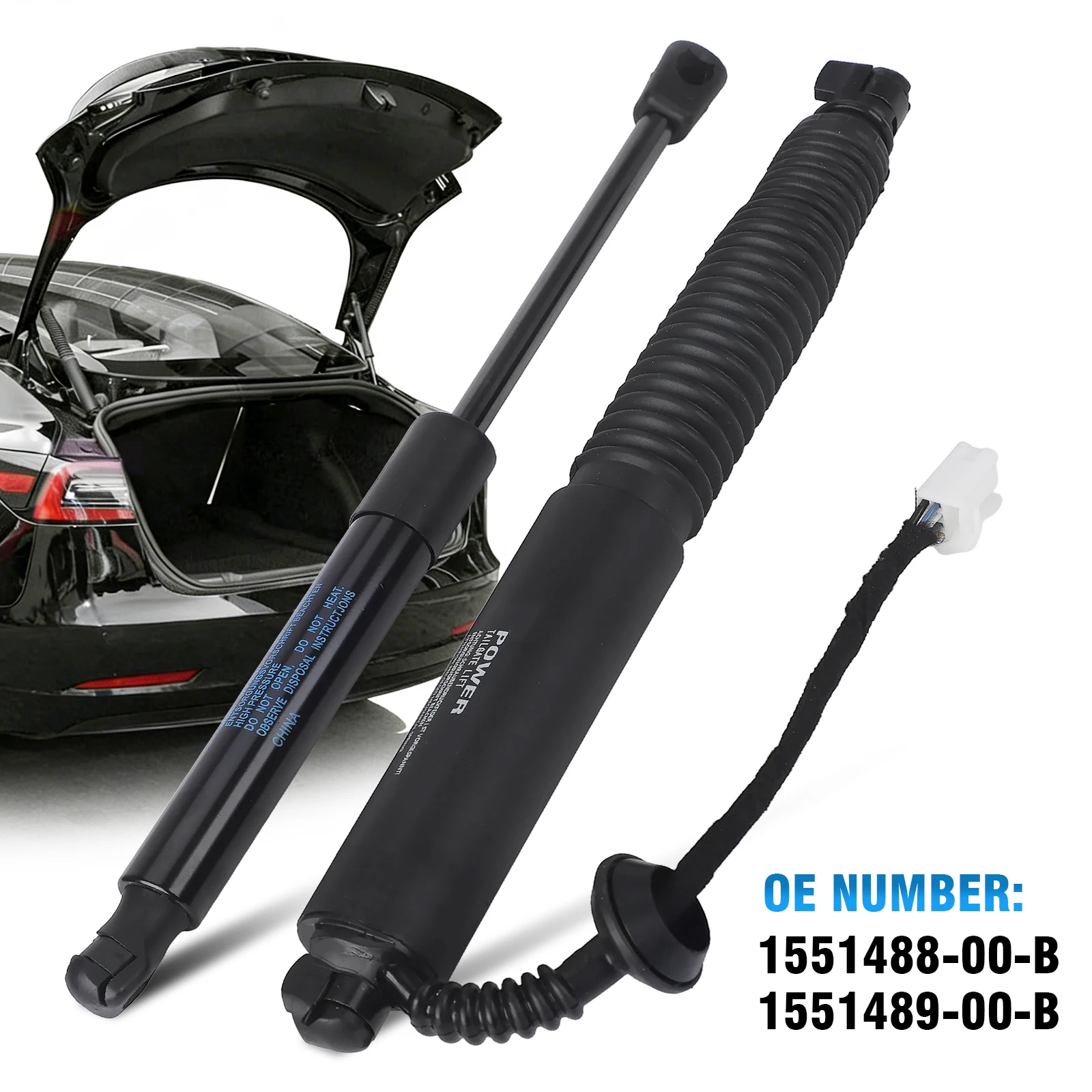 

1551488-99-B 1551489-00-B 1 Pair Car Rear Left Right Electric Tailgate Liftgate Trunk Support Strut For Tesla Model 3 2021-2023