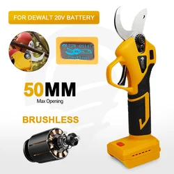 Brushless Electric Pruners 32mm Cordless Electric Scissors SK5 Cutter Head LED Digital Display For Dewalt 20V Battery
