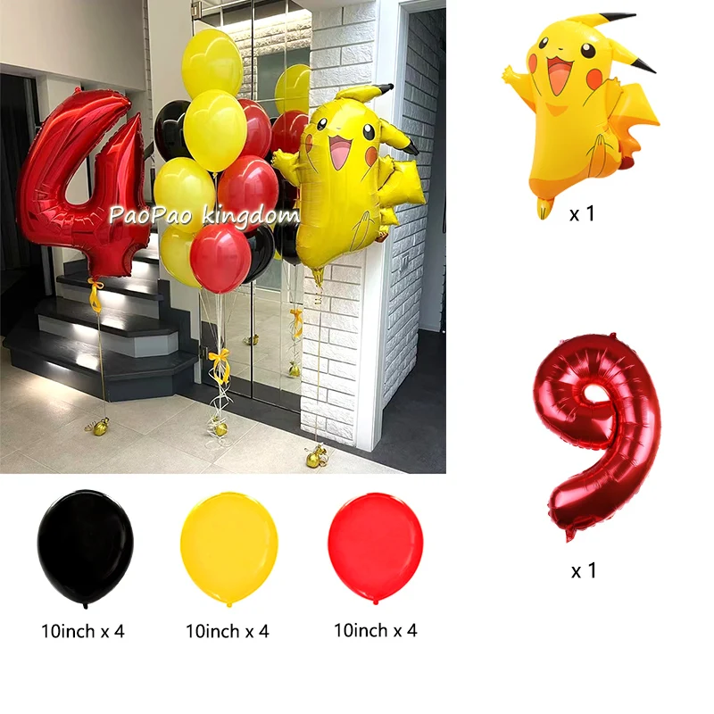 Bestseller Pikachu Ballon-Set Cartoon-Charakter Luftballons für Babyparty Geburtstagsdekoration – Detail 18