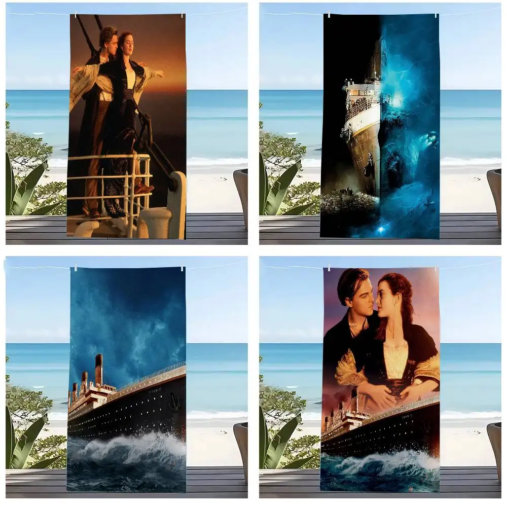 

Classic Movie T-Titani Towel Colorful Bath Towels Microfiber Quick Dry Custom Sand Free Beach Yoga Spa Gym Pool