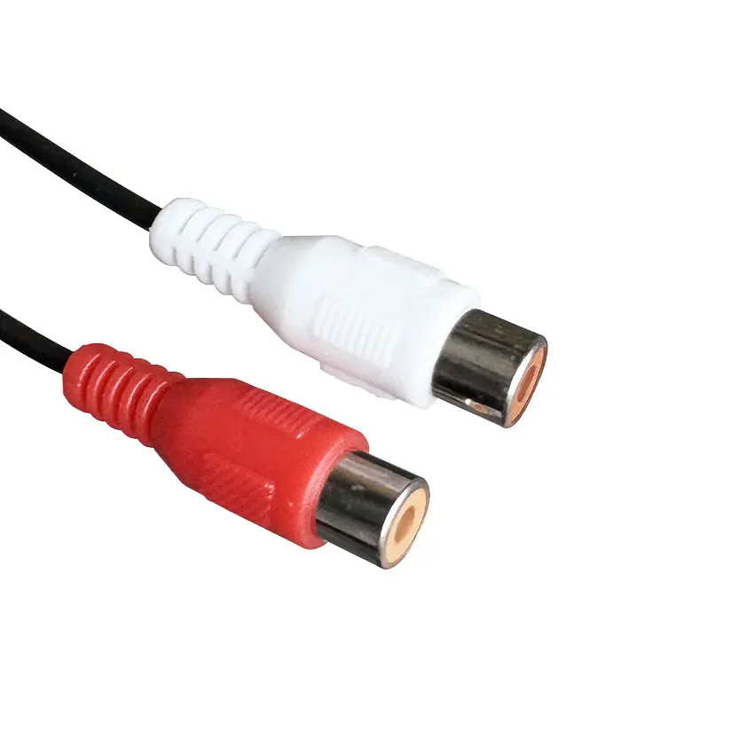 عالية الجودة النحاس 3.5 مللي متر ذكر جاك 3.5 مللي متر Aux مساعد وصلة كابل إلى AV 2 RCA أنثى ستيريو الموسيقى كابل الصوت #3