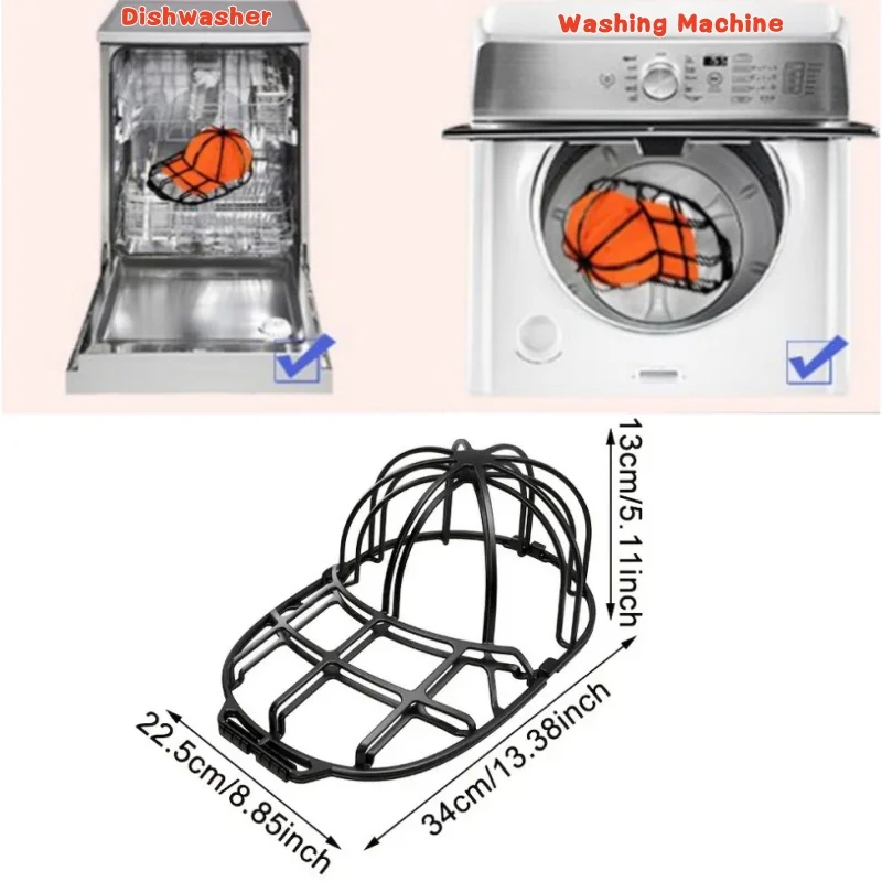 3Pcs Baseball Cap Washer,Hat Cleaner Cage Holder Frame for Washing Machine,Anti-deformation Cap Protector Rack Hat Washer Keeper