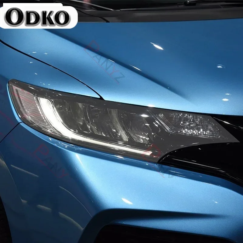 

2 шт. для Honda Fit GK5 Jazz 2014 2015 2016 2017 2019, защитная пленка для фар автомобиля, прозрачная черная защитная пленка из ТПУ