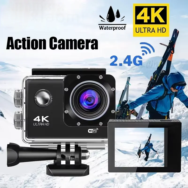 Action Camera Ultra HD 4K/30fps WiFi 2.0 pollici Subacquea Impermeabile Casco Videocamere di Registrazione Bicicletta Vlog Camera