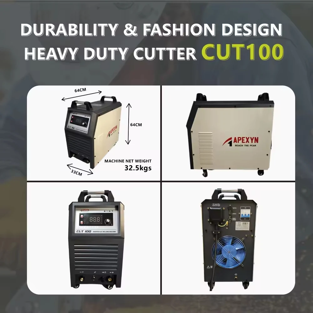 3 in 1 Clear Setting Industry Use Cnc 100 Amp Cut-100 Mobile Plasma Cutter Welding Machine