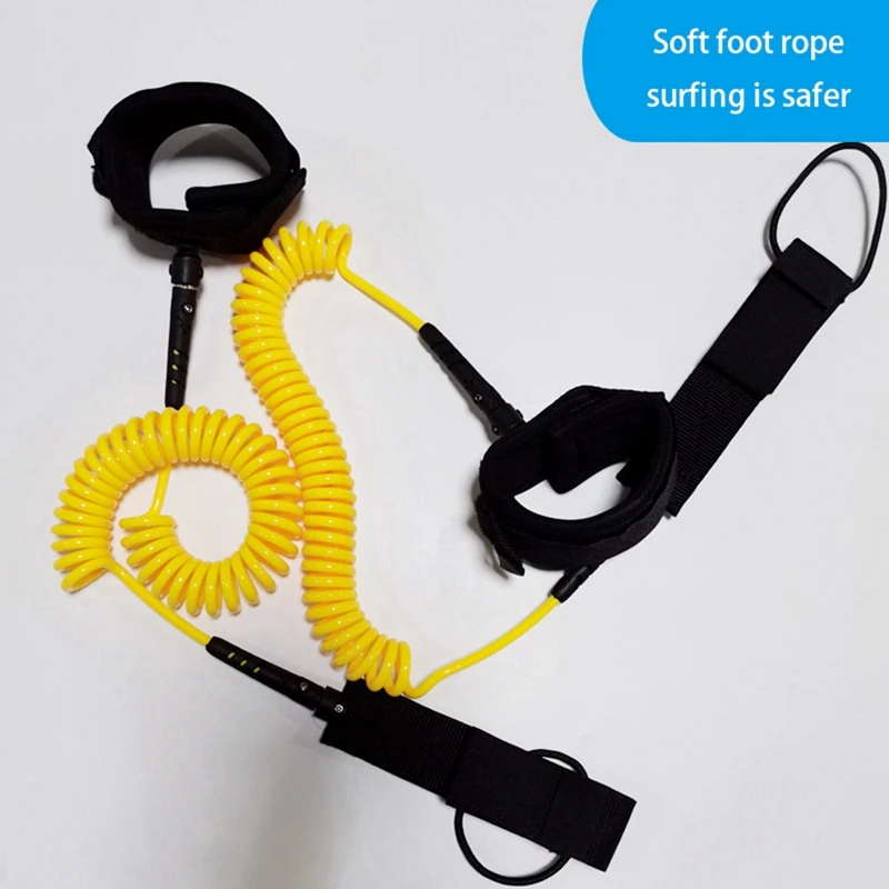 10FT Surf Coiled Leash Surfboard Spring Rope Surfing Foot Rope Surfboard Leash Surfboard Pulp Board Accessories