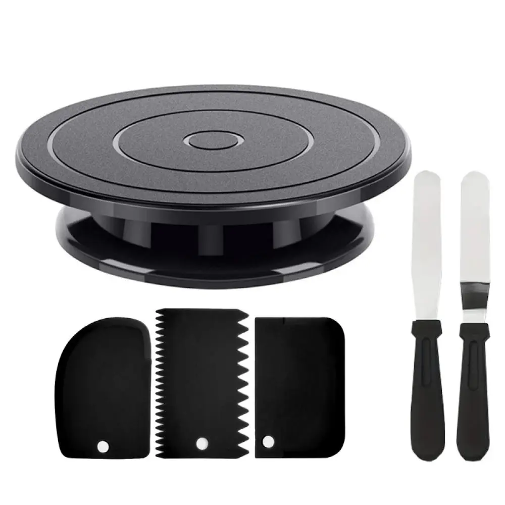 Durable Black Cake Turntable Rotating Stand For Baking Pastry Decorating Tools Household Kitchen Accessories Cake Plate