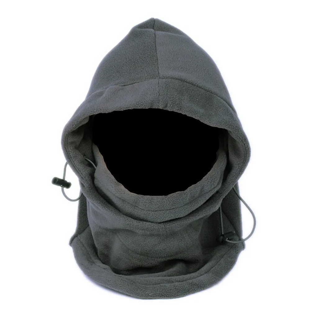

Full Face Mask Grey Thermal Windproof Fleece Size Most Adults Neck Warmer for Cold Weather Outdoor Activities