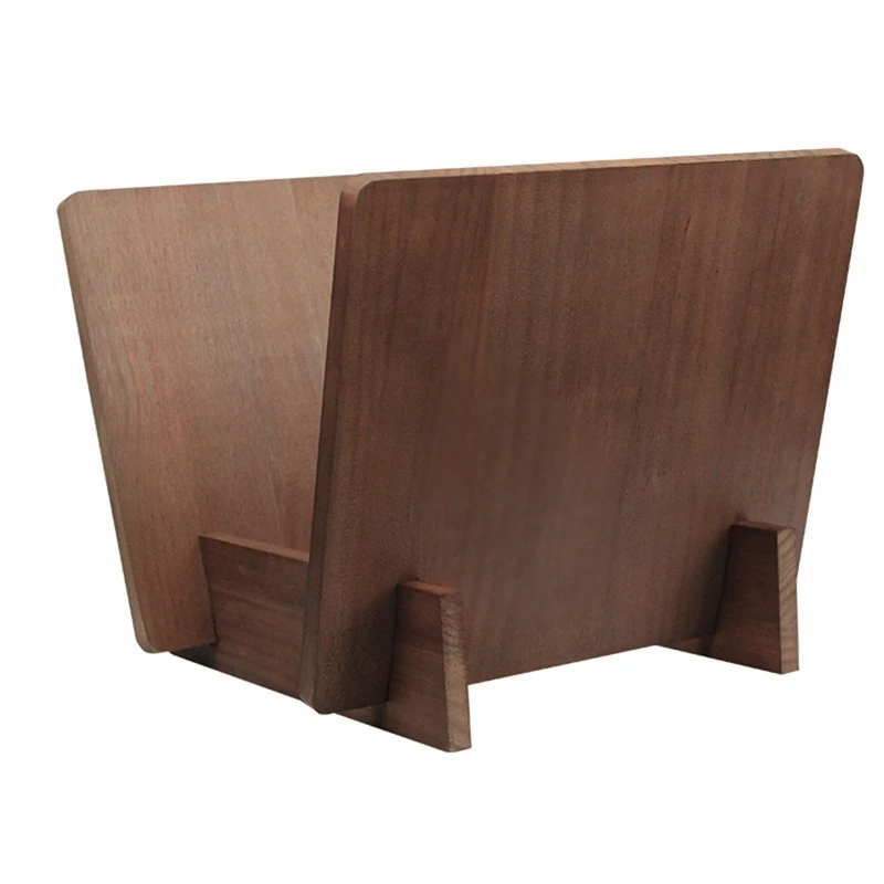 Vinyl Record Storage Holder Solid Wood Stand Desktop Display Music Record Collection Durable Easy Install Easy To Use