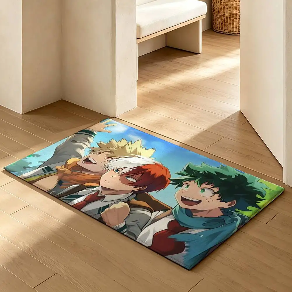 COOL D-Deku Bakugou Shouto Hero A-Academia  Soft Absorbent Decorative Floor Mat for Bathroom Entryway Living Room