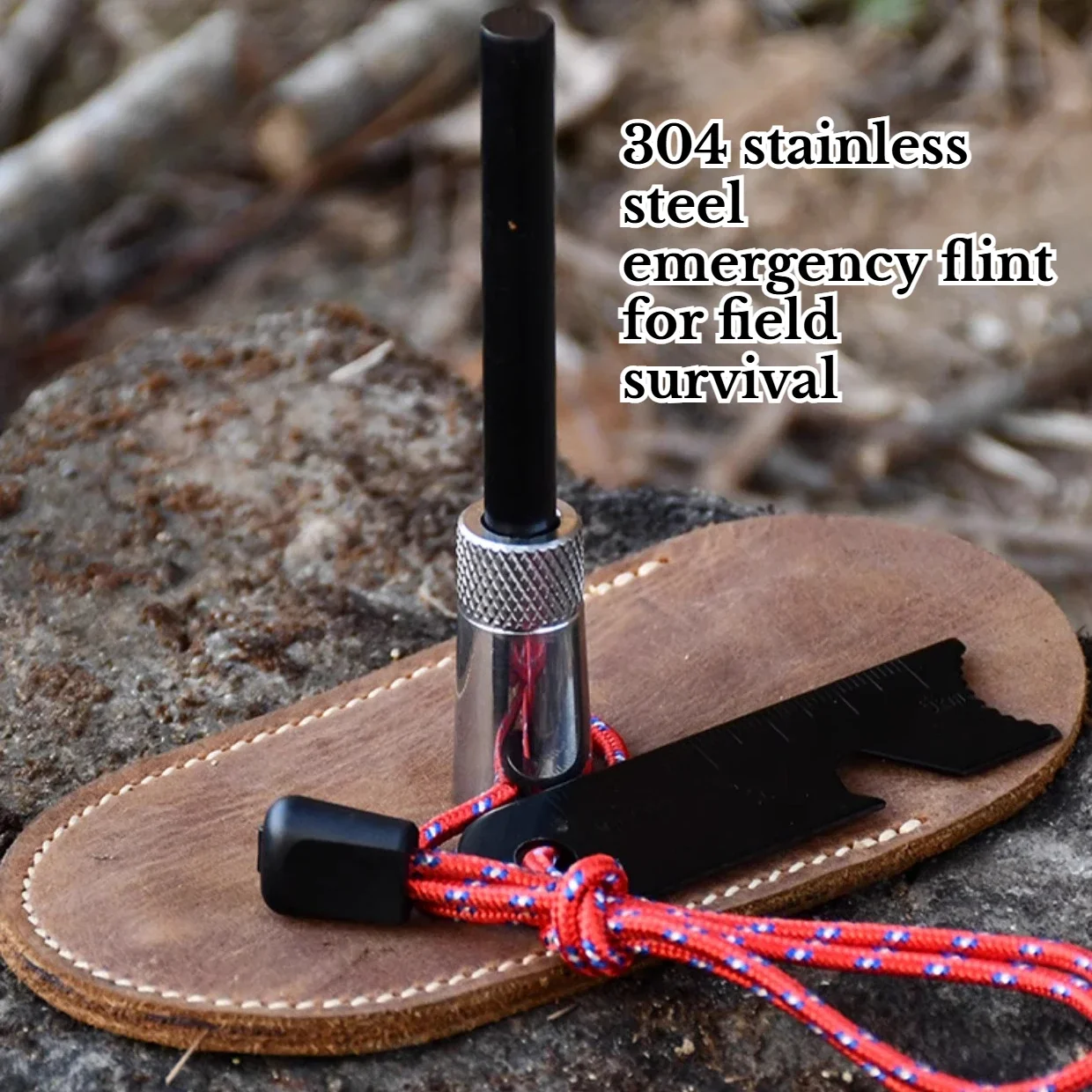 

304 Stainless Steel Outdoor Survival High Quality Flint Suit Camping Hiking Fire Artifact First Aid Survival EDC Equipment