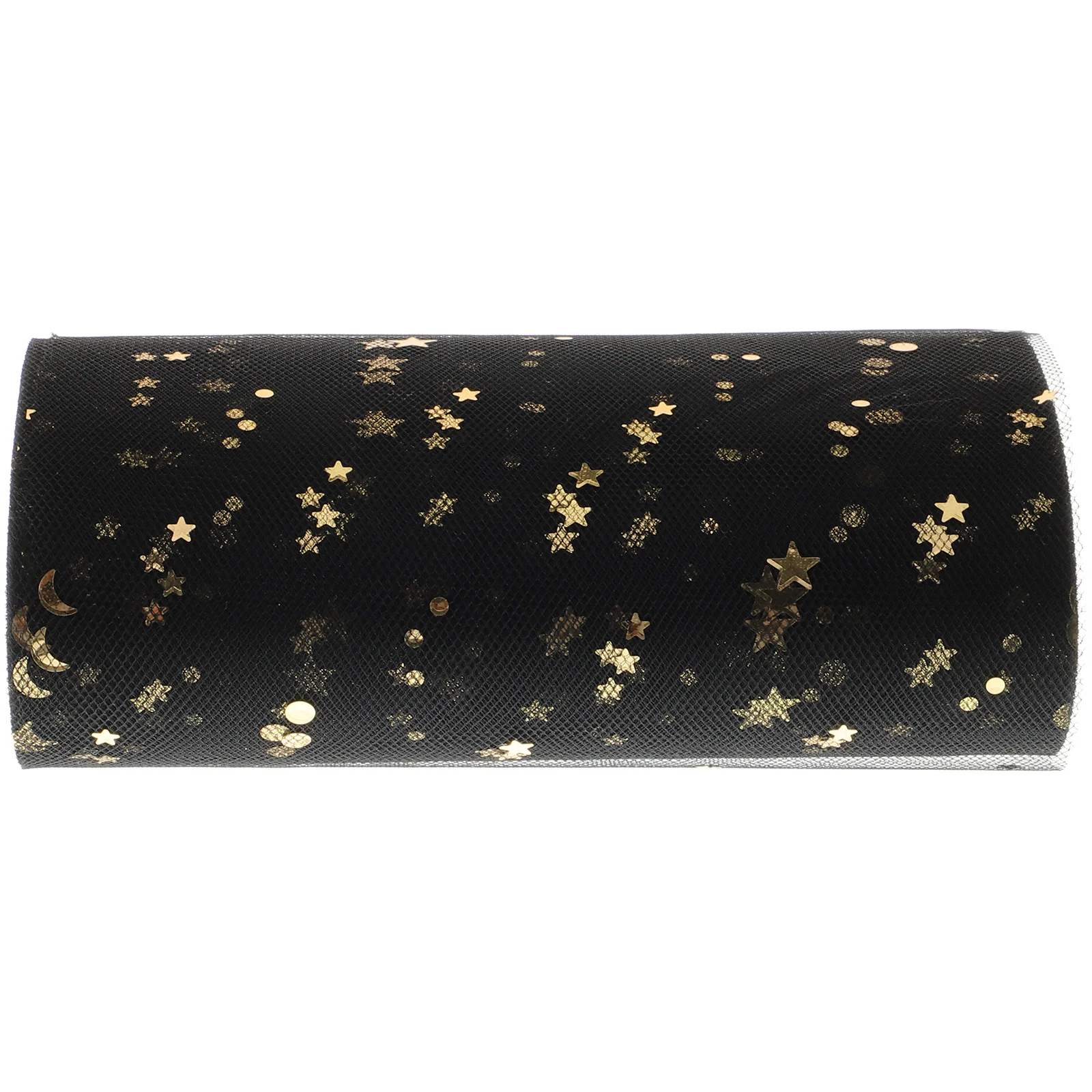 

Sequins 2280X15Cm Black Gauze Party Wedding Decorative Cover Lightweight Craft Event Decoration Party Table Skirt Wedding