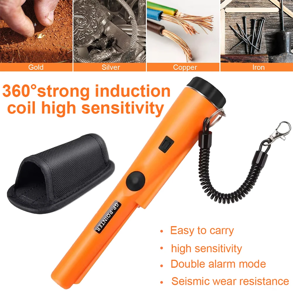 High-efficiency Handheld Metal Detector Waterproof Pointer Needle Tip Detection Metal Coin Gold Detection Rod Anti-loss Bracelet