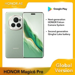 Global Version HONOR Magic6 Pro Snapdragon 8 Gen 3 180MP Periscope Telephoto Camera Dual Sim 5600 mAh Battery 100W SuperCharge