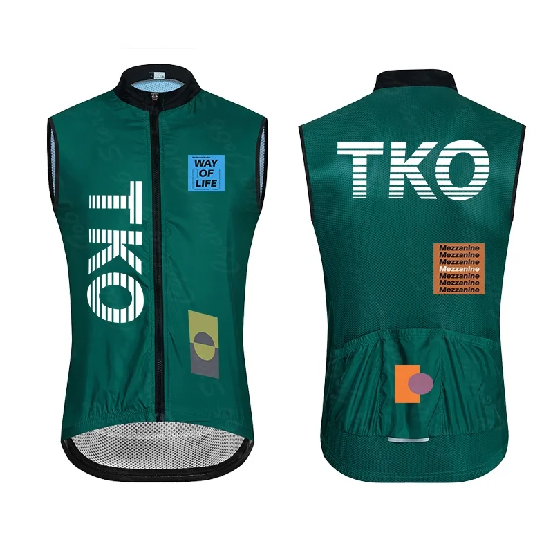 

2025 TKO New Men's Bicycle Vest MTB Bicycle Vest Road Bicycle Windproof Vest Sleeveless Lightweight Breathable Cycling Jacket