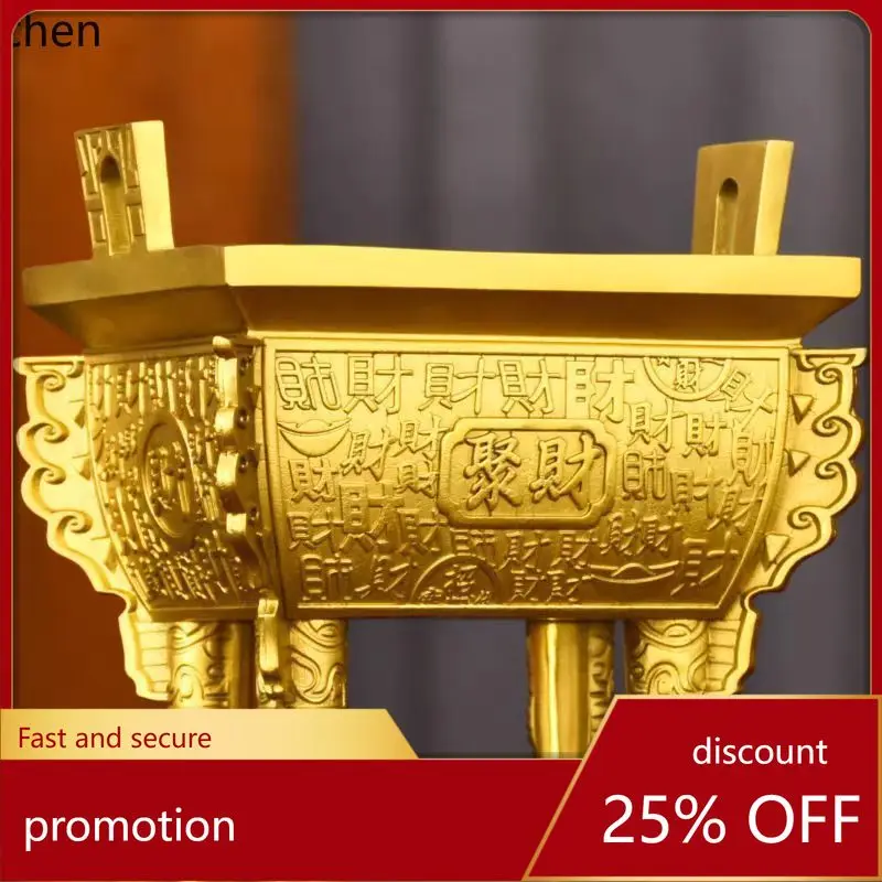 

Cz all-copper fortune cauldron - home living room decorative cauldron, copper incense burner ornament for office