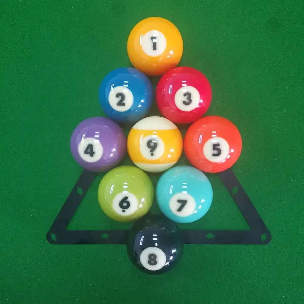 1pc Billiard Table Magic Sticker 9/10 Ball Triangle Pool Ball Placing Soft Sheet Durable Practical Fun Game Parts for Pool Hall