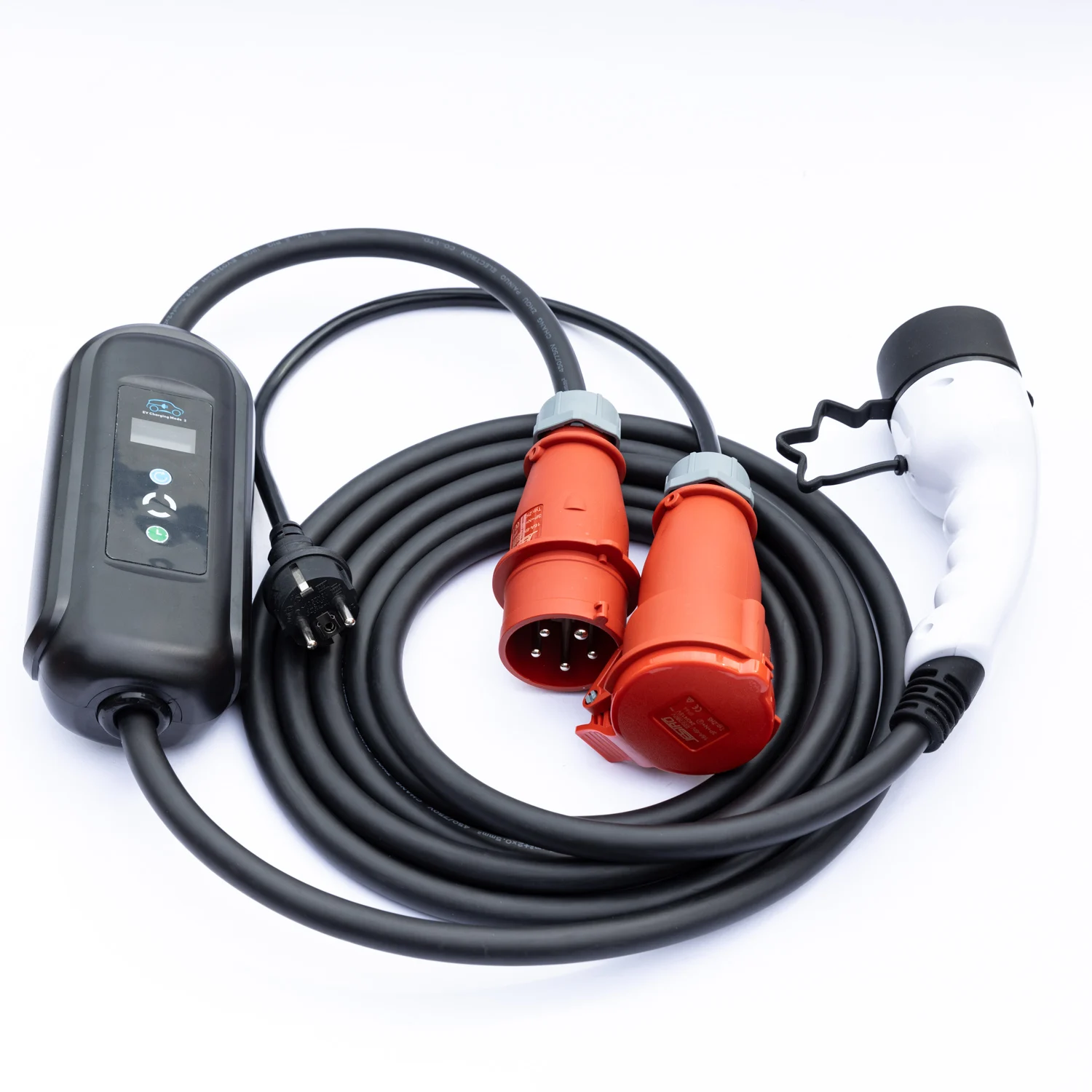 

IEC 62196 Model 2 Electric Car Charge EV Charging Station 11kw Ev Charger Auto Key Outdoor Button Card Earth