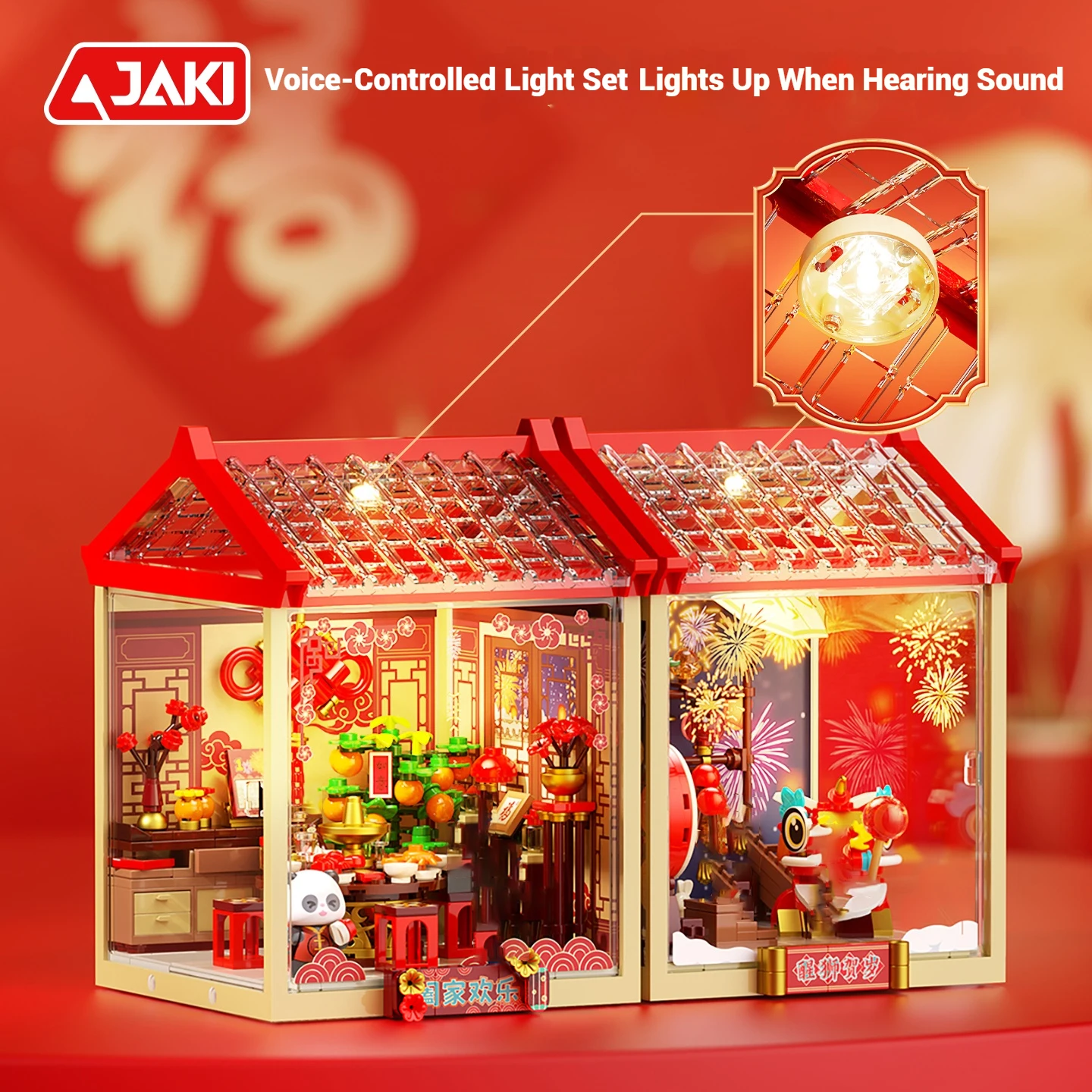 

JAKI Super Town DIY Building House Model Assembly Home Toy Ornament Educational Toy Building Blocks Toys Set Birthday Gift