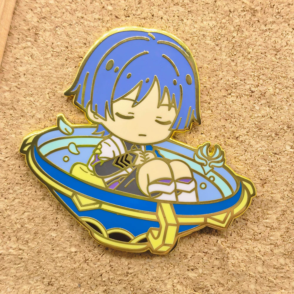 Game Genshin Impact Wanderer Balladeer Cosplay Costume kawaii Badge Pin Accessories Backpack Pendant Metal Prop Brooch Gift