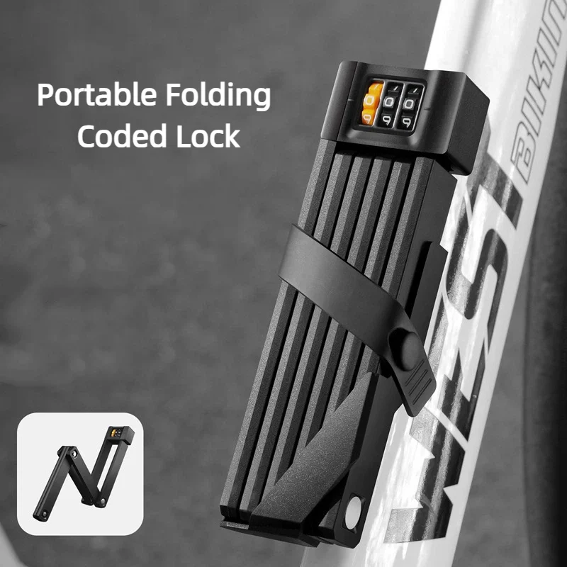 

Foldable Bicycle Lock Portable Anti-theft Bike Lock Waterproof Rust-proof Bicycle Chain Lock For MTB Road Bike