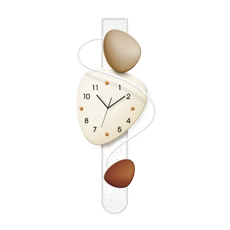 Stone running clock hanging paintings,  TV sofa background wall decoration clock wall lamp paintings