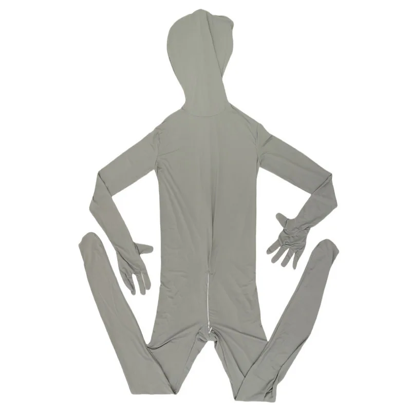 

Женский эластичный комбинезон из ледяного шелка, прозрачный, с открытой промежностью, для косплея, боди-зентай, сексуальная одежда, цельный костюм