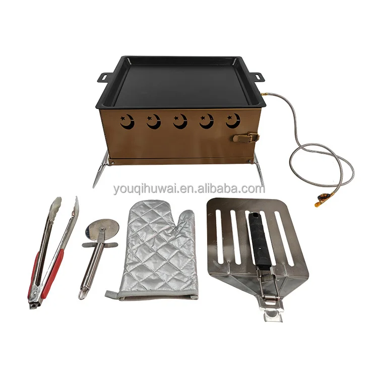 

Outdoor Household Folding Stainless Steel 3 in 1 Propane Gas Stove Pizza Grill Portable Stove