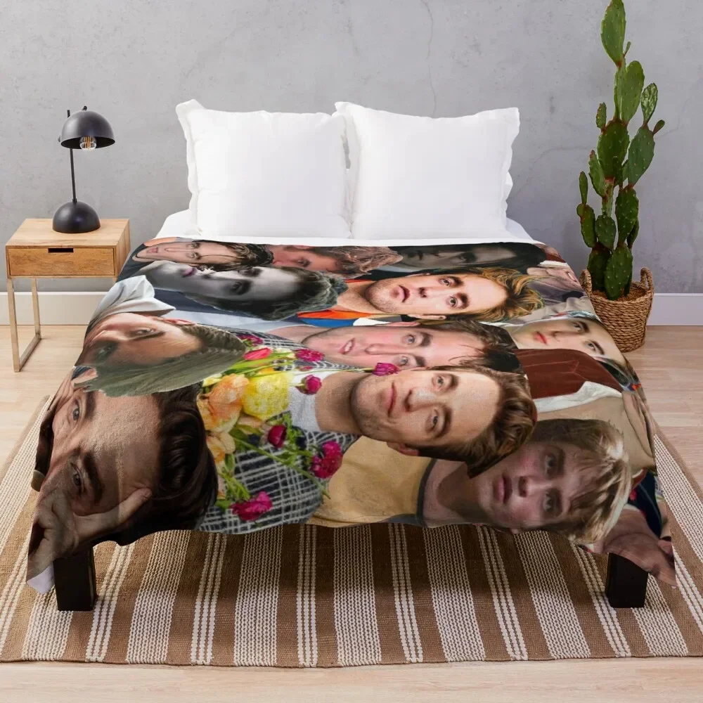 Robert Pattinson Photo Collage Throw Blanket multi-purpose decorative blanket