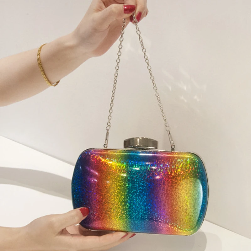 Rainbow Bag for Women Luxury Summer Evening Handbag Designer Sling Clutch Cross Body Bags 2024 Trend Unique High Quality Purse