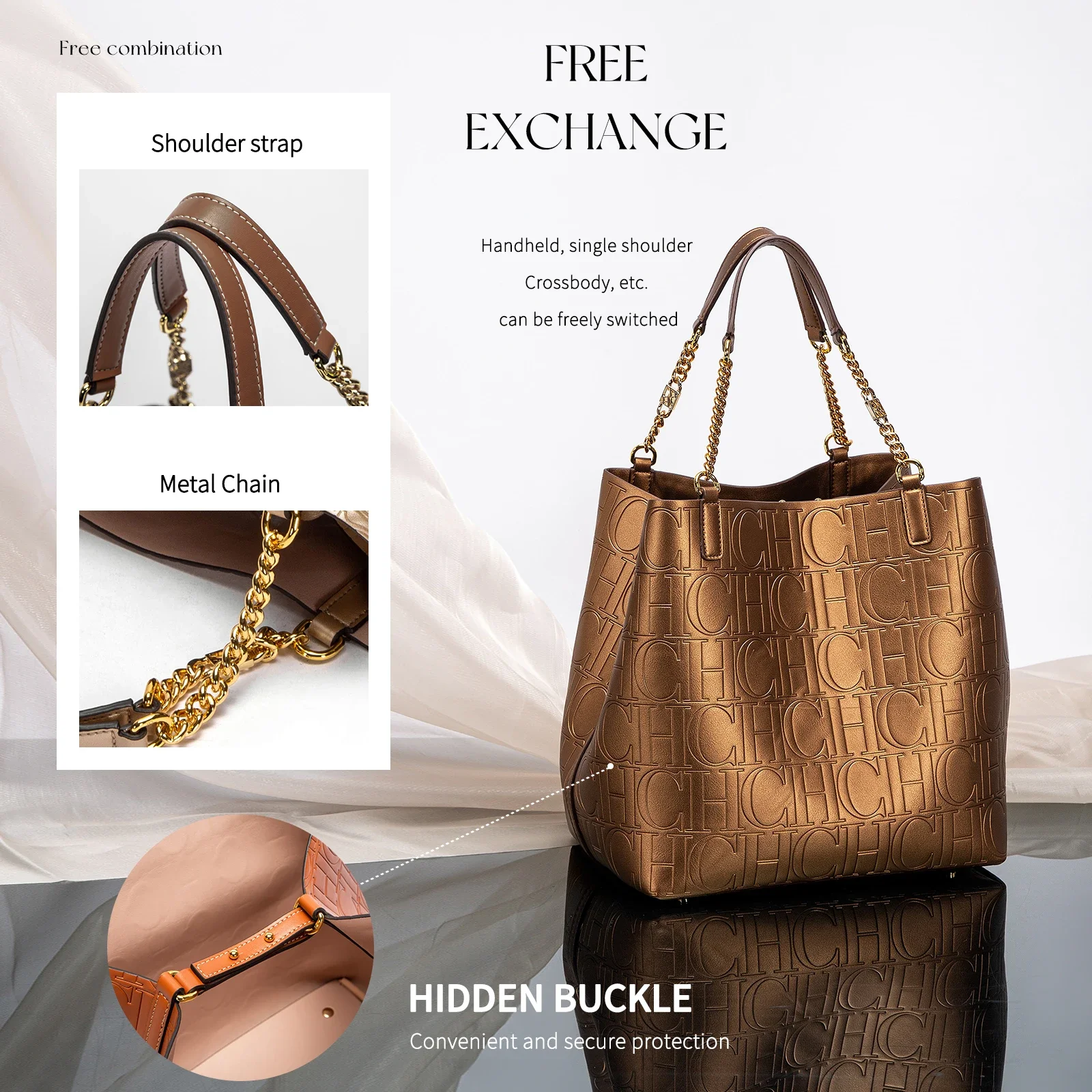 

Сплошная цветная сумка большой вместимости в стиле ретро, классическая сумка с буквенным дизайном, модная новая женская сумка-ведро 2025 года