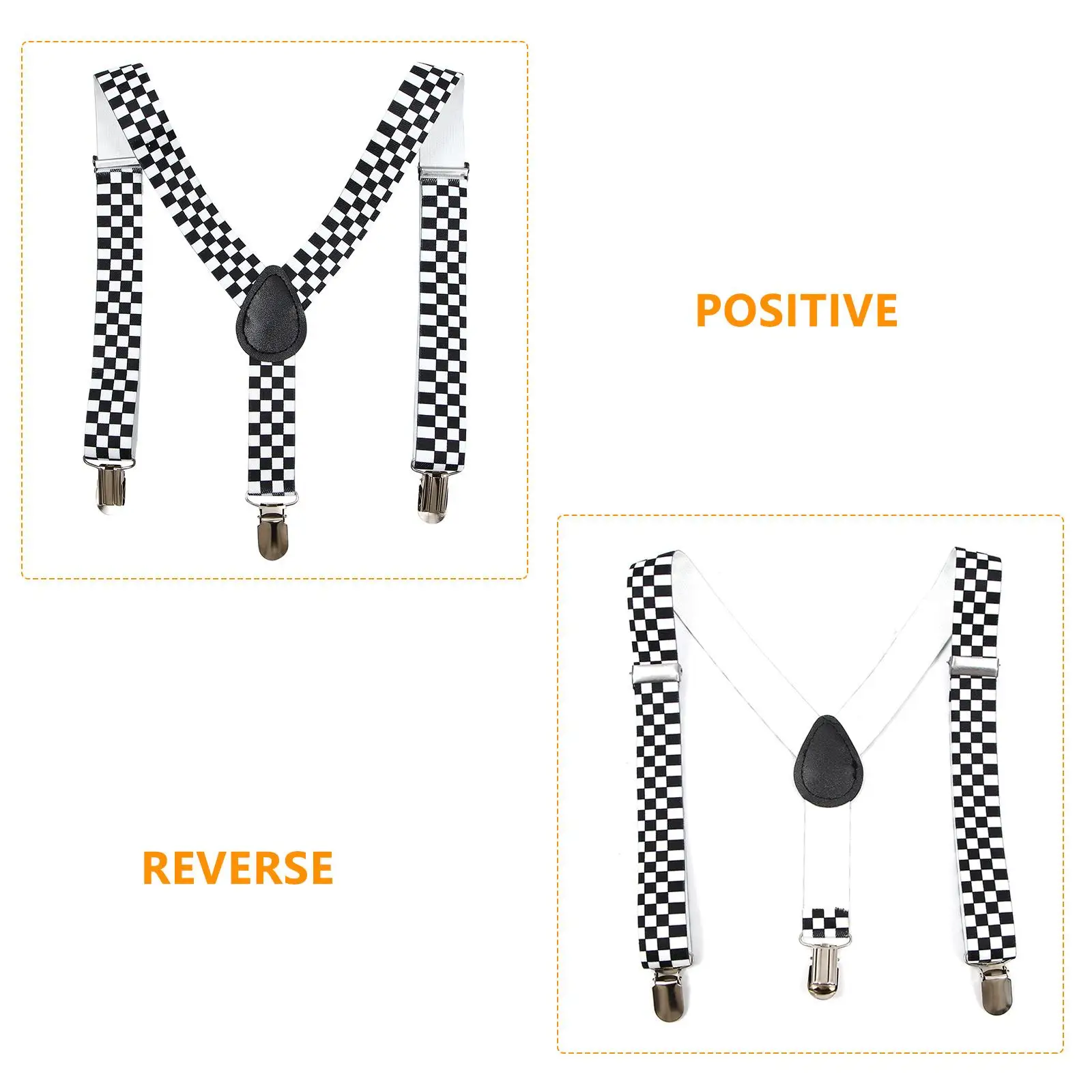 Suspensório xadrez Suspensório com clipe Suspensório nas costas em Y Suspensórios com clipe Suspensórios xadrez