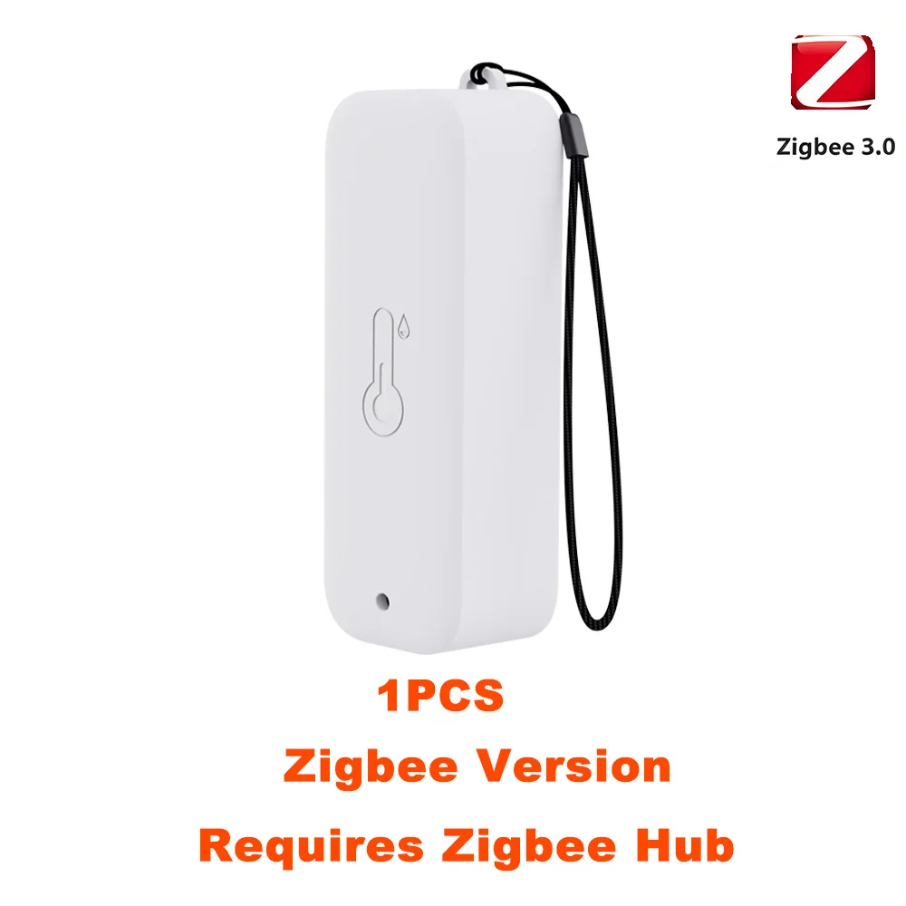 Zigbee 3.0 IP65 Wasserdichter Temperatur- und Feuchtigkeitssensor für Innen und Außen, Kompatibel mit Alexa, Yandex, Zigbee2MQTT, Home Assistant