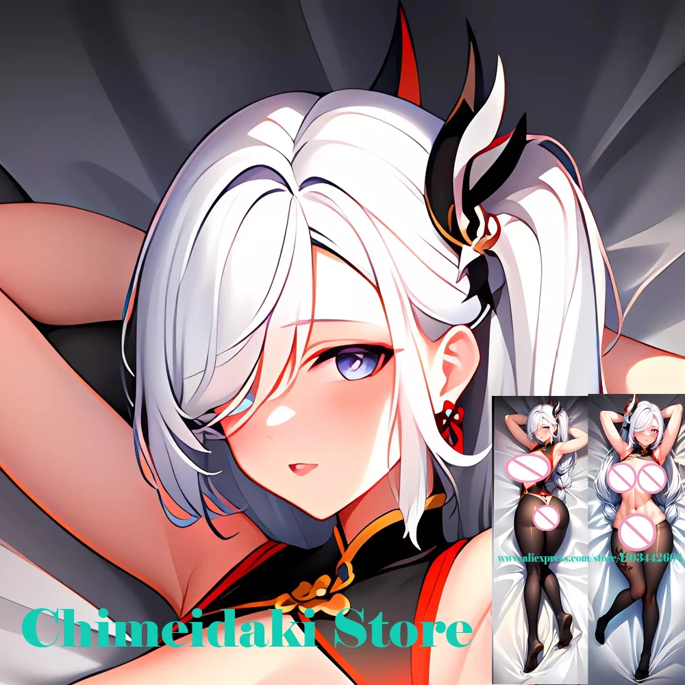 

Dakimakura Anime Genshin Impact Shenhe Double Sided Print Pillowcase Life Size Body Pillow Cover