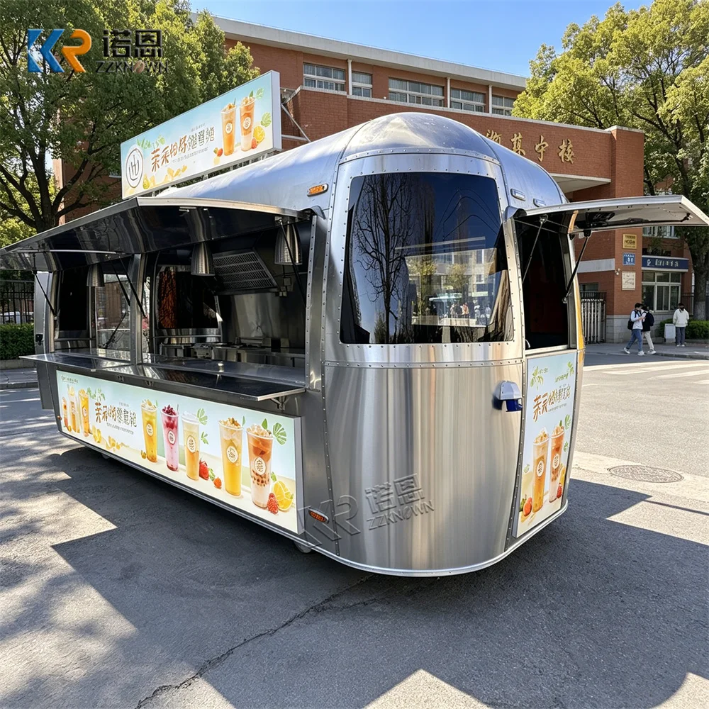 Street Burger Truck BBQ Food Truck Mobile Concession Truck USA Customized Food Trailer Fully Equipped