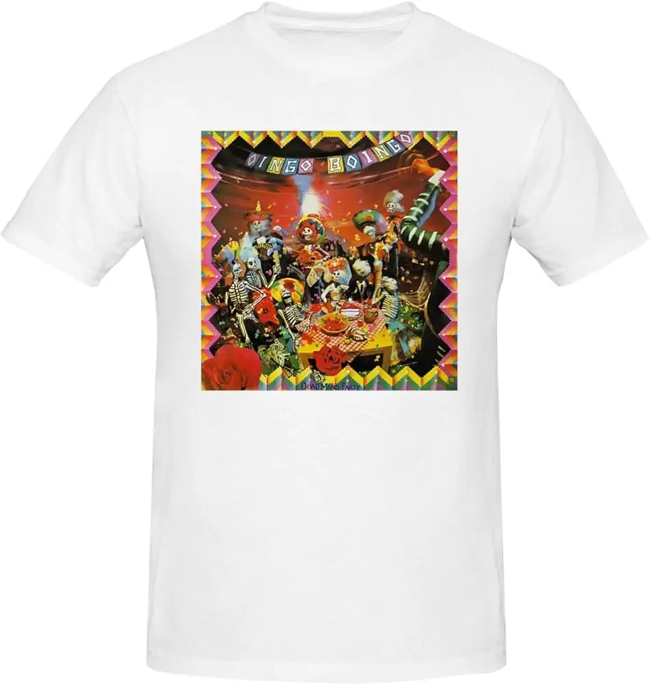 Oingo Boingo Dead Man's Party Men's T-Shirt Novelty Casual Cotton Crew Neck Short Sleeve T Shirts Printed Tees