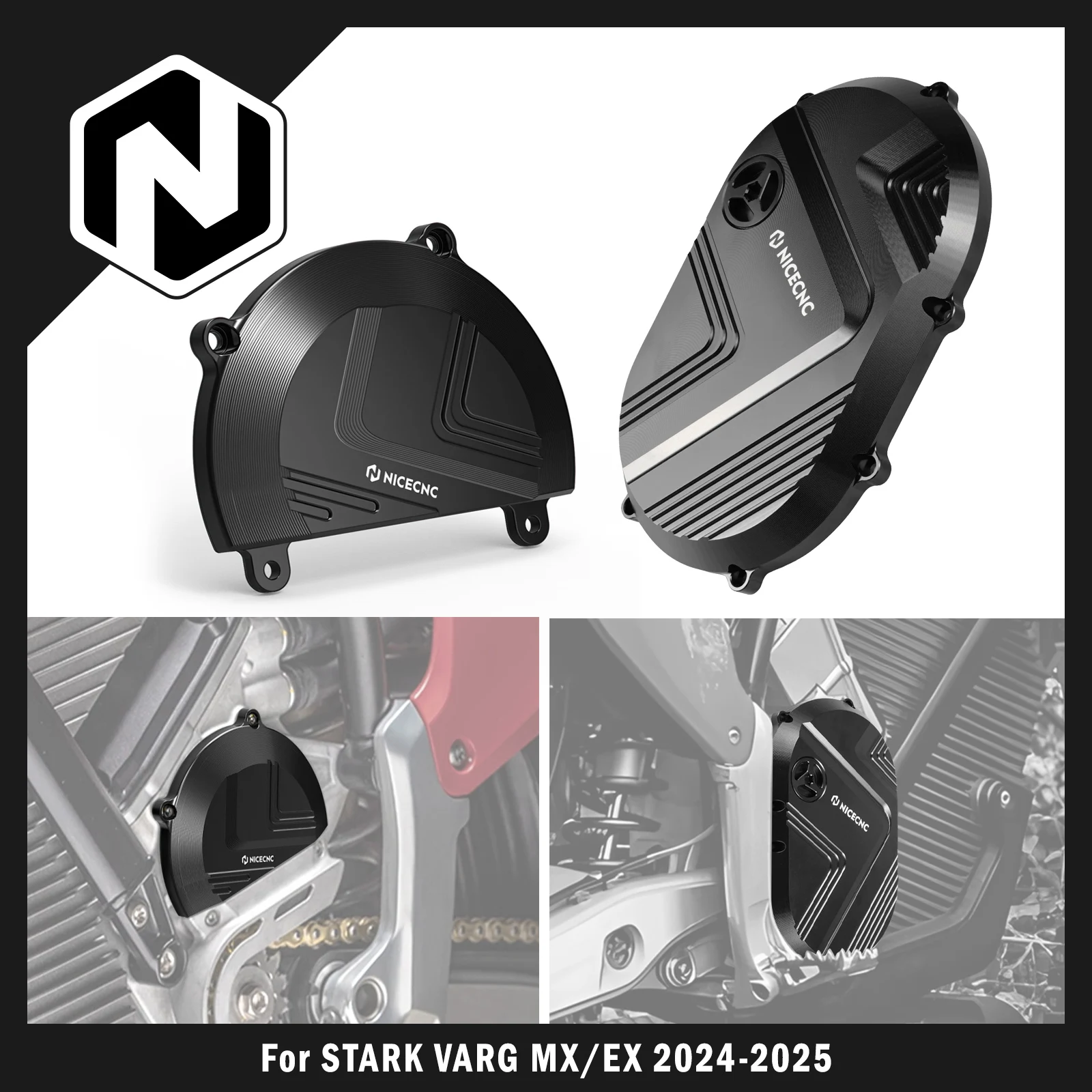 

NICECNC For Stark Varg EX For Stark Varg MX 2024-2025 Motocross Thickened Left & Right Motor Cover Guard Electric Dirt Bike