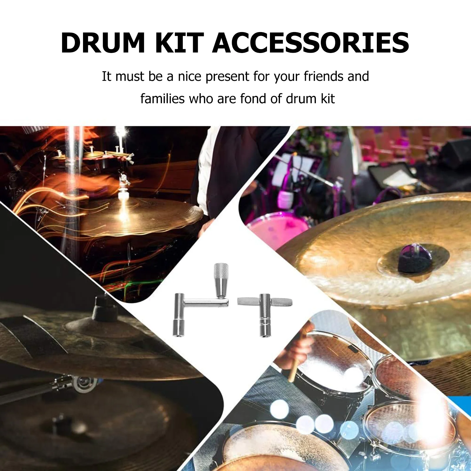

4 pcs Z Shape Keys Drum Tuning Wrench For Drum Set T Shape Kit Tool Percussion Spanner Accessories Instrument Parts