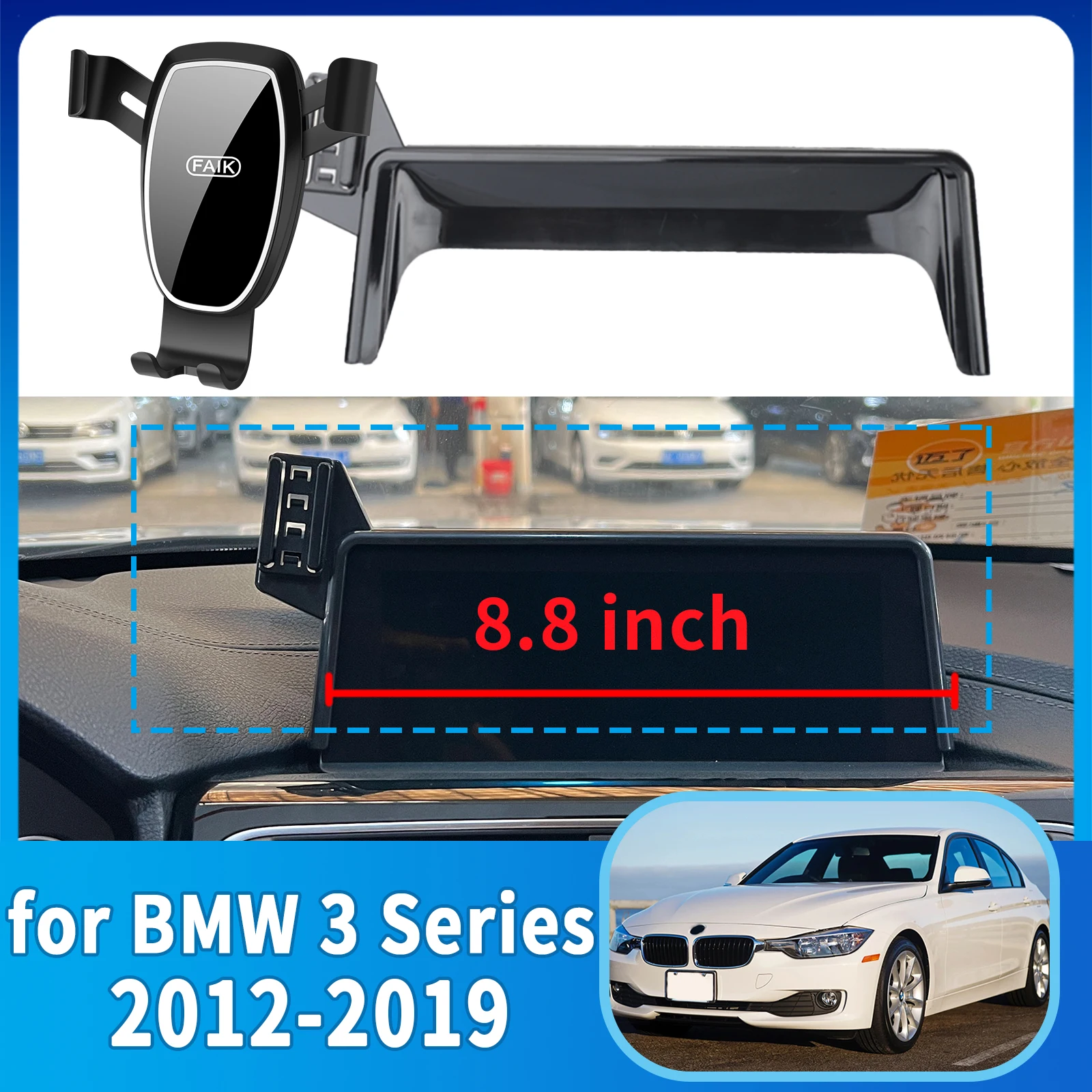 

fit for BMW 3 Series 2012 2013 2014-2019 (8.8in) Anti-Shake Screen Base Phone Holder Mount Stand ​​ Dedicated Car​​ accessoires