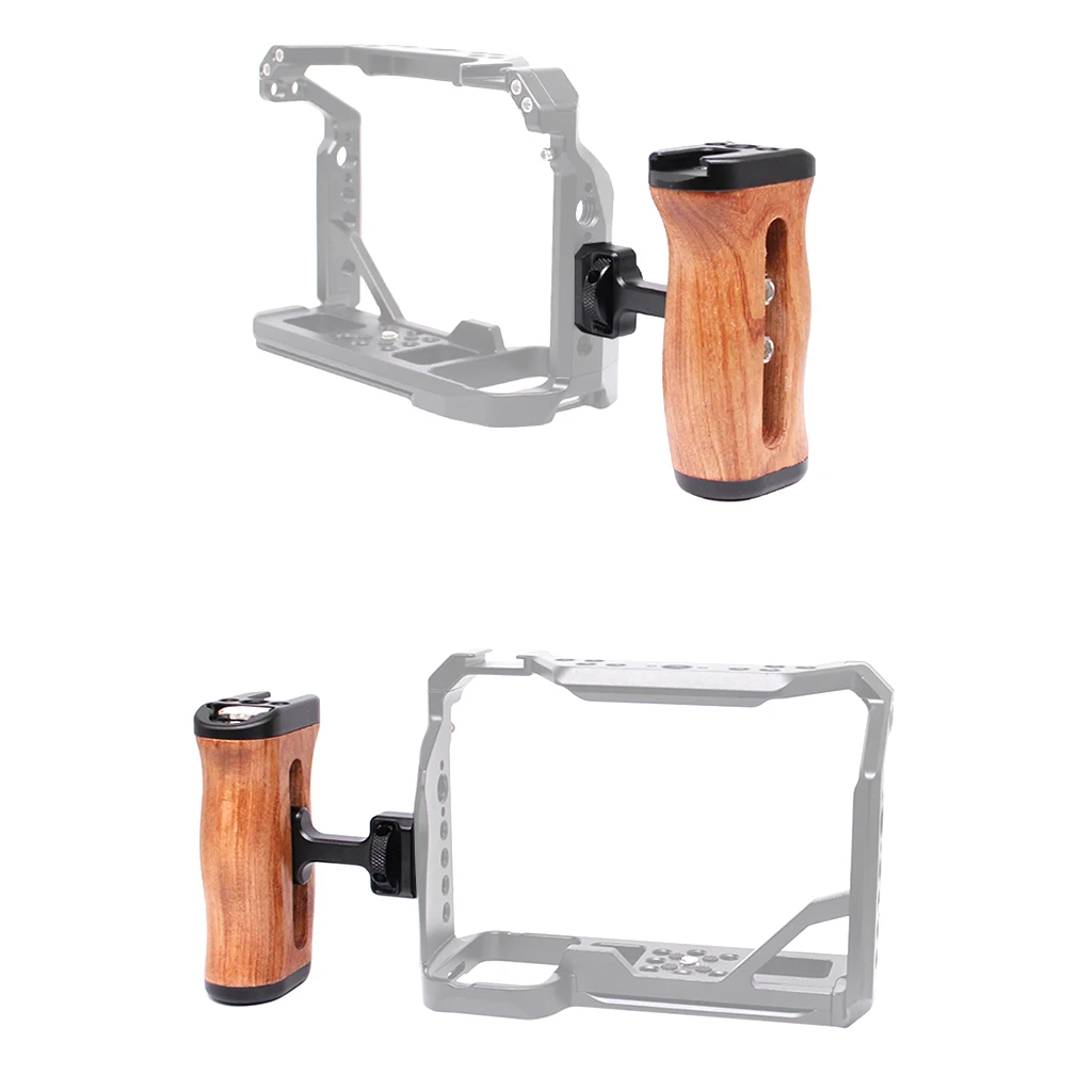 1 x Mini-Seitengriff mit Kaltschuh-Schnittstelle und 1/4 Zoll-20-Schraubhalterung für DSLR/Digitalkamerakäfig – Detail 12