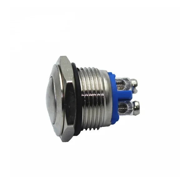 16MM Metal Self-Resetting Momentary Pushbutton Pushbutton Switch Activation Power Switch Non-Locking Waterproof Switch