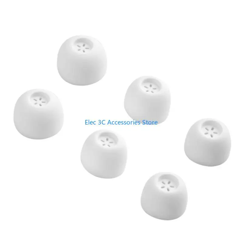 Y51A Silicone Earbud Tips Replacement EarbudCaps Eartips Tips 3Pairs Inner Hole 4mm Silicone Earplugs for Buds 4