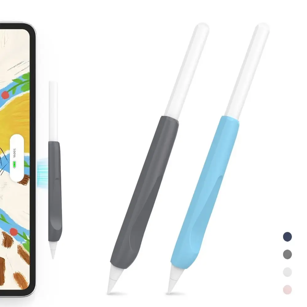 Silicone Pen Grip Flexible Ergonomics Touch Pen Protective Cover Multifunctional Soft for Apple Pencil Pro/2 Generation